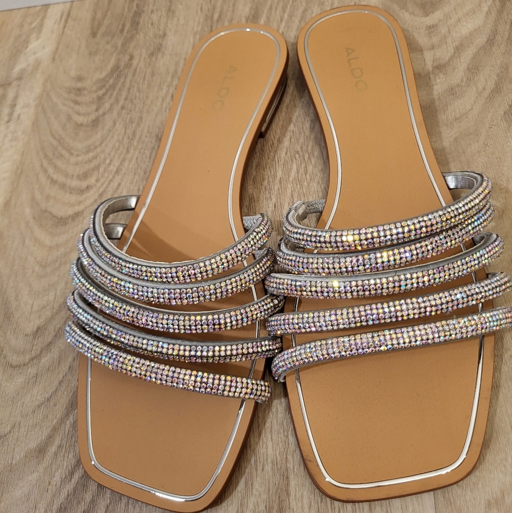ALDO sparkly classy slide 5 straps
